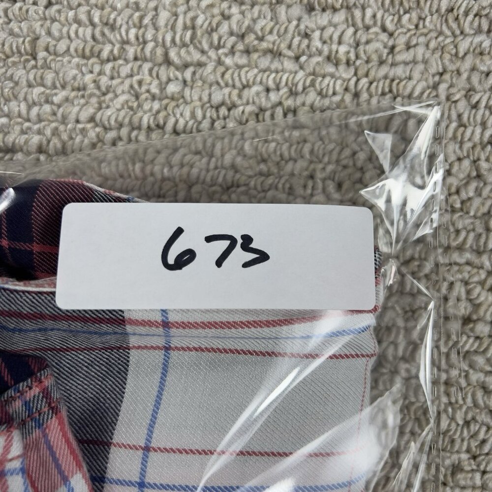 Flag & Anthem Plaid Long Sleeve Shirt Red Blue White Women’s Size XS - Picture 8 of 8